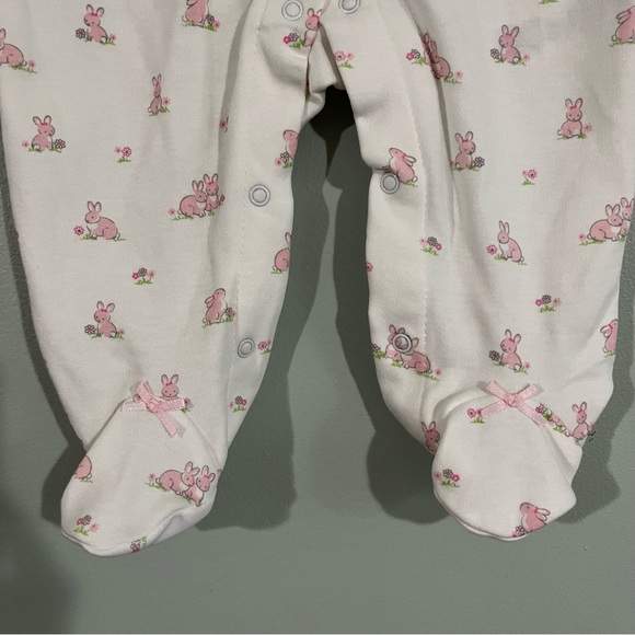 Little Me 3M bunny print footsie NWT baby outfit - Picture 5 of 9